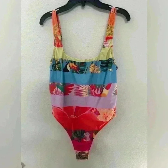 NWT FARM RIO 
Ombre Forest One-Piece swimsuit Sz L - Picture 4 of 7